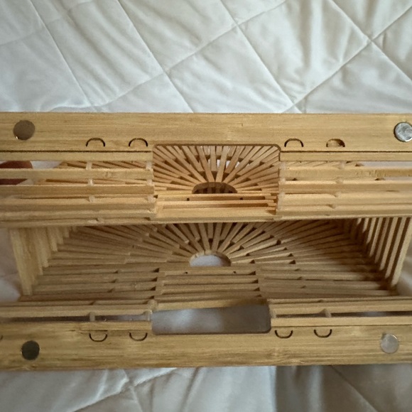 Natural Bamboo Half-Moon Bag - Picture 3 of 5